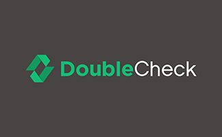 DoubleCheck logo on grey